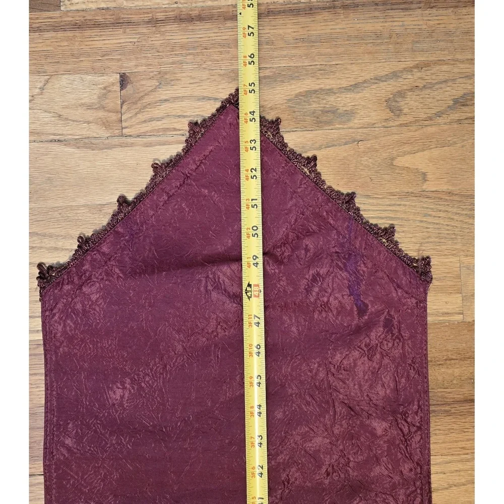 2 Mainstays Table Runners Burgundy Jacquard Polyester 13x55 Dining Decor Elegant